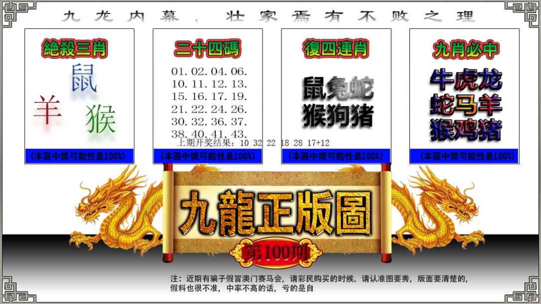 100期九龙正版图[图]